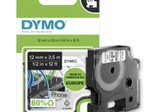 DYMO® Original D1-Schriftband "Hochleistung" für LabelManager™ 12mm x 3,5m - flexibles & reissfestes Nylon, permanent haftend - schwarz auf weiss