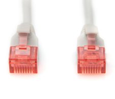 DIGITUS Patch-Kabel Slim RJ-45 (M) zu RJ-45 (M) 10m Kupfer U/UTP Cat 6 grau (DK-1617-100S)
