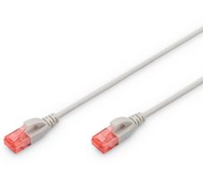 DIGITUS Patch-Kabel Slim RJ-45 (M) zu RJ-45 (M) 15m Kupfer U/UTP Cat 6 grau (DK-1617-150S)