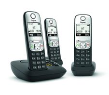 Gigaset A690A Trio mit Anrufbeantworter - Schwarz