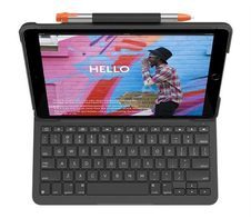 Logitech Slim Folio Tastatur und Foliohülle grafit