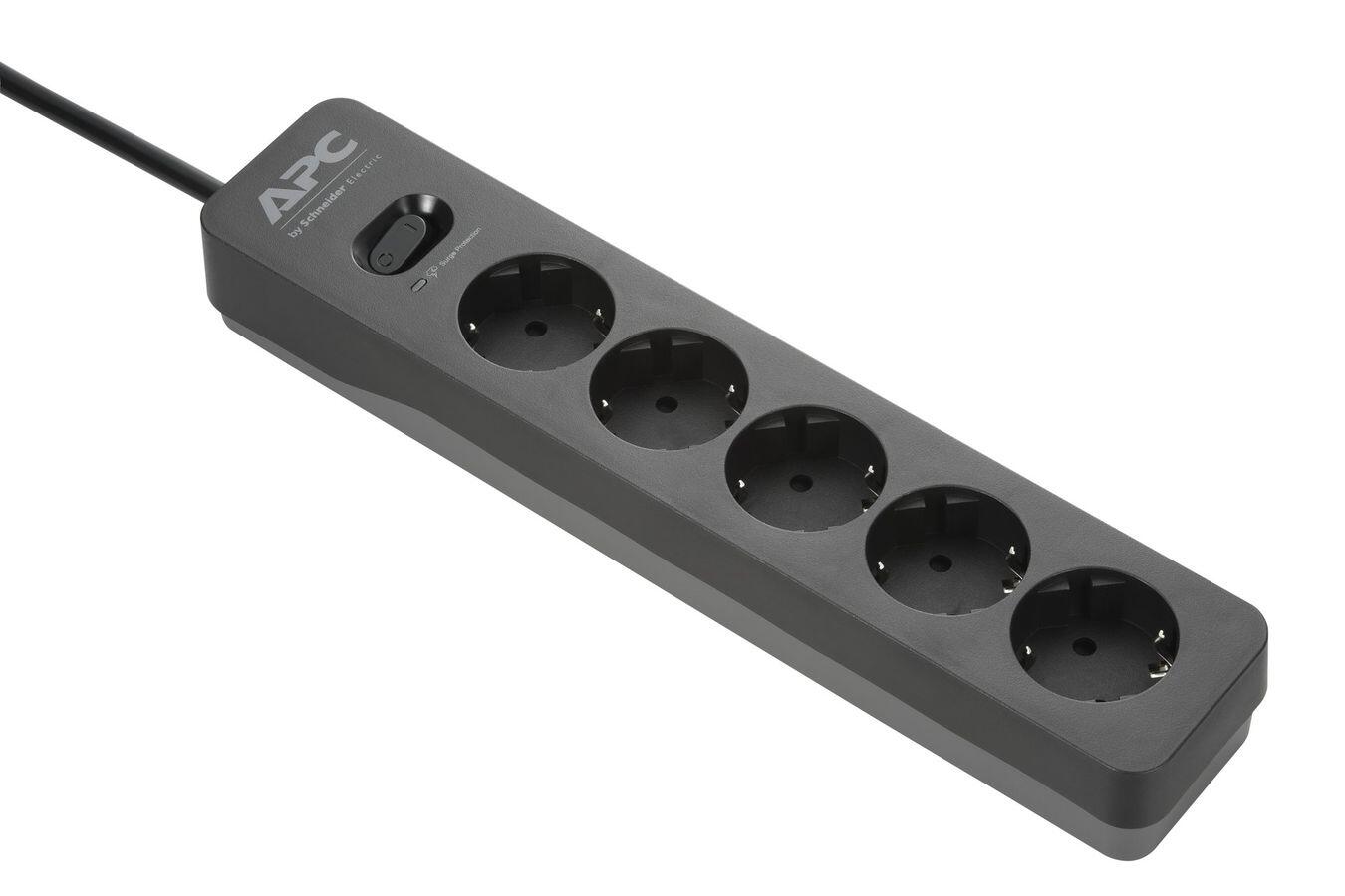 APC PME5B-GR Essential SurgeArrest Black 5 Ausgänge, 230 V
