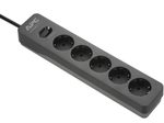 APC PME5B-GR Essential SurgeArrest Black 5 Ausgänge, 230 V