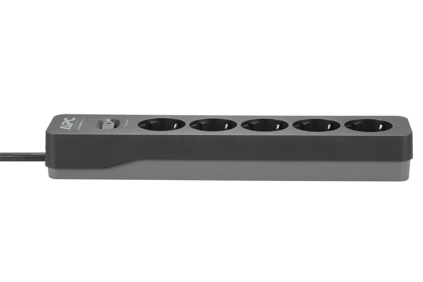APC PME5B-GR Essential SurgeArrest Black 5 Ausgänge, 230 V