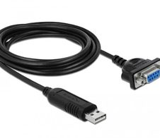 Delock - Kabel seriell - USB (M) zu DB-9 (W) - 1.8 m - Schwarz