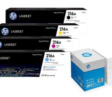 Bundle mit HP Original 207A Toner 4er Multipack + 2.500 Blatt HP Kopierpapier hochweiß