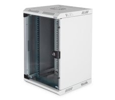 Digitus 10"-/ 19"- Kombi Wandgehäuse 10HE (10") horizontal 5HE (19") vertikal RAL 7035 grau
