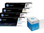 Bundle mit HP Original 207X Toner 4er Multipack + 2.500 Blatt HP Kopierpapier hochweiß