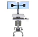 Ergotron Neo-Flex Dual WideView WorkSpace Computerwagen für zwei Monitore bis 55,88 cm 22 Zoll grau