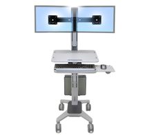 Ergotron Neo-Flex Dual WideView WorkSpace Computerwagen für zwei Monitore bis 55,88 cm 22 Zoll grau