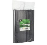 PAPSTAR Strohhalme pure schwarz - 100 Stück