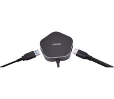D-Link 4-In-1 USB-C Hub mit HDMI/USB-C Thunderbolt 3 Dockingstation