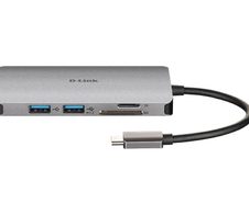 D-Link 4-In-1 USB-C Hub mit HDMI/Kartenleser/USB-C Thunderbolt 3 Dockingstation
