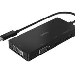 Belkin CONNECT USB-C auf HDMI/VGA/DisplayPort-Adapter, schwarz (AVC003btBK)