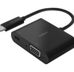 Belkin CONNECT USB-C auf VGA-Adapter, 60W PD, schwarz (AVC001btBK)