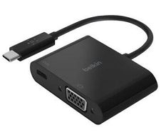 Belkin CONNECT USB-C auf VGA-Adapter, 60W PD, schwarz (AVC001btBK)