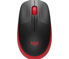 Logitech M190 Full-Size Wireless Maus (kabellos, rot)