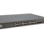 LevelOne Switch Kilby 28 Gigabit Ethernet-Ports mit 24 PoE-Ports 400W, 4 10Gbe SFP+ (GTP-2871)