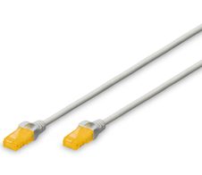 DIGITUS Patch-Kabel Slim RJ-45 (M) zu RJ-45 (M) 1m Kupfer U/UTP Cat 6a grau (DK-1617-A-010S)