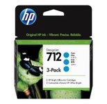 HP Original 712 Druckerpatronen 3er Pack cyan 29ml (3ED78A)