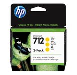 HP Original 712 Druckerpatronen 3er Pack gelb 29ml (3ED79A)