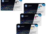 HP Original 649X/ 648A Toner 4er Set schwarz hohe Kapazität, cyan, magenta, gelb
