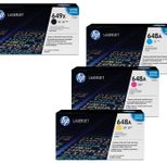 HP Original 649X/ 648A Toner 4er Set schwarz hohe Kapazität, cyan, magenta, gelb