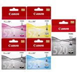 Canon Original CLI-521 + PGI-520 Druckerpatronen Multipack - BK/C/M/Y/BK 4x9ml / 1x19ml