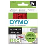 DYMO® Original D1-Schriftband für LabelManager™ 24mm x 7m - Polyester, wieder ablösbar -  schwarz auf rot