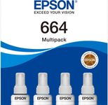 Epson Original EcoTank 664 Nachfülltinte - 4er Multipack schwarz, cyan, magenta, gelb