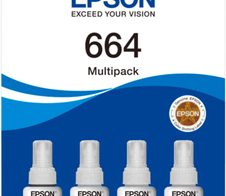 Epson Original EcoTank 664 Nachfülltinte - 4er Multipack schwarz, cyan, magenta, gelb