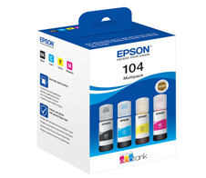 Epson Original EcoTank 104 Nachfülltinte - 4er Multipack (C13T00P640)