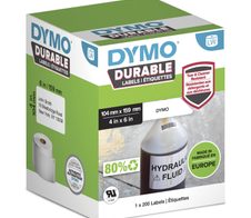 DYMO® Original Hochleistung Etikett für LabelWriter™, Kunststoff - weiss - permanent haftend, widerstandsfähig, 1 x 200 Etiketten