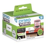 DYMO® Original Hochleistung Etikett für LabelWriter™, Kunststoff - weiss - permanent haftend, widerstandsfähig, 1 x 300 Etiketten