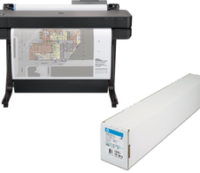 HP DesignJet T630 Tintenstrahl-Großformatdrucker Plotter + A0 Papierrolle