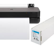 HP DesignJet T250 Tintenstrahl-Großformatdrucker + A2 Papierrolle (42 cm x 45,7 m)