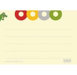 HAN Karteikarten DIN A8 gelb liniert - 100 Stück