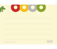 HAN Karteikarten DIN A8 gelb liniert - 100 Stück