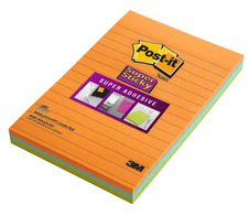 Post-it Super Sticky Haftnotizen extrastark 46453SSA farbsortiert - 3 Blöcke