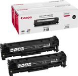 Canon Original Toner 718BK Doppelpack Schwarz 2x 3.400 Seiten (2662B005)