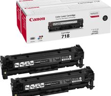 Canon Original Toner 718BK Doppelpack Schwarz 2x 3.400 Seiten (2662B005)
