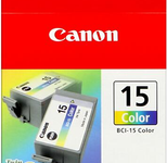 Canon Original BCI-15 Druckerpatronen 2er-Pack C/M/Y - 349 Seiten