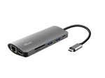 Trust Dalyx 7-in-1 USB-C Multi-PortAdapter - Silber