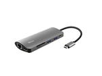 Trust Dalyx 7-in-1 USB-C Multi-PortAdapter - Silber