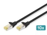Digitus Patch-Kabel RJ-45 (M) bis RJ-45 (M) 25 cm SFTP 10 Stück CAT 6a