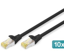 Digitus Patch-Kabel RJ-45 (M) bis RJ-45 (M) 25 cm SFTP 10 Stück CAT 6a