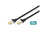 Digitus Patch-Kabel RJ-45 (M) bis RJ-45 (M) 25 cm SFTP 10 Stück CAT 6a