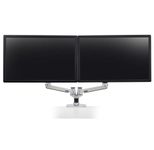 Ergotron LX Dual Monitorarm für zwei Monitore bis 68,58 cm 27 Zoll nebeneinander Tischhalterung Aluminium