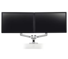 Ergotron LX Dual Monitorarm für zwei Monitore bis 68,58 cm 27 Zoll nebeneinander Tischhalterung Aluminium