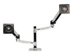 Ergotron LX Dual Monitorarm Tischhalterung inkl. Notebook Halterung für zwei Monitore bis 60,96 cm 24 Zoll Aluminium